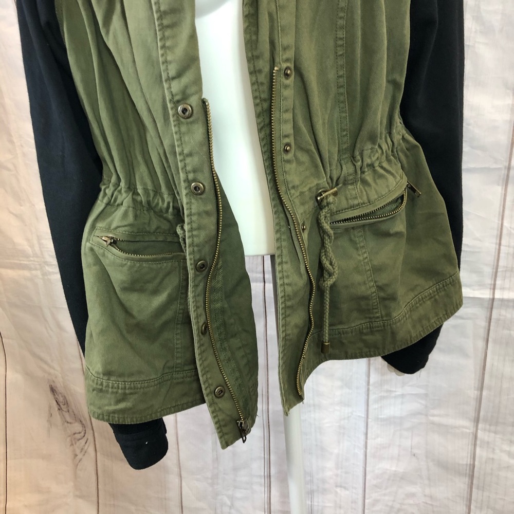 Torrid Army Green Moto Jacket Sz 0 - Picture 3 of 6